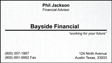 Flat Printed Business Cards